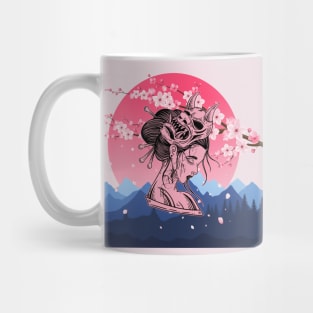 Anime Girl Art Demon - Cute Geisha Mug